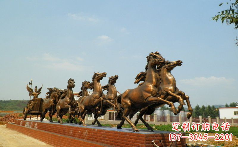 连云港阿波罗战车广场景观铜雕 (3)