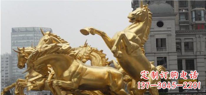 连云港腾驰而去,竞技飞扬——“飞马腾跃”铜雕马群