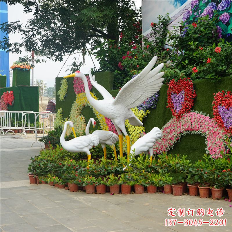 连云港仙鹤玻璃钢雕塑