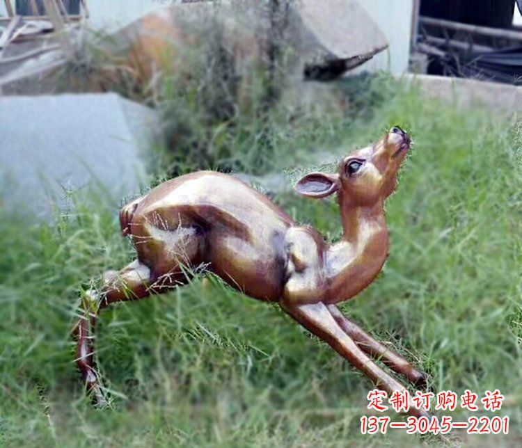 连云港精美玻璃钢仿铜动物摆件