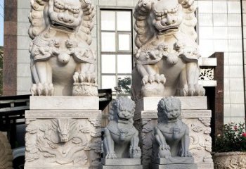 连云港石狮子雕塑——守护家园的看门神