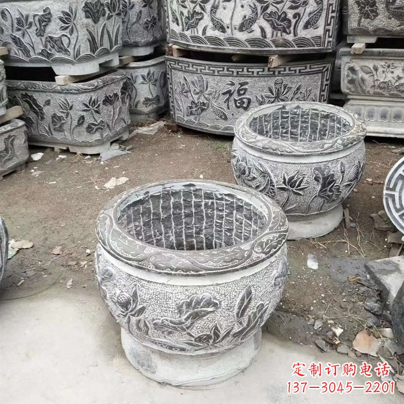 连云港别墅水缸石雕塑