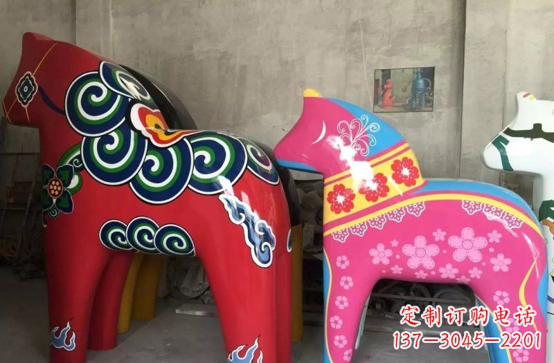 连云港新颖独角兽彩绘玻璃钢装饰品