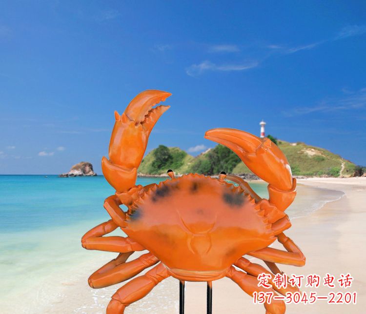 连云港玻璃钢仿真螃蟹雕塑