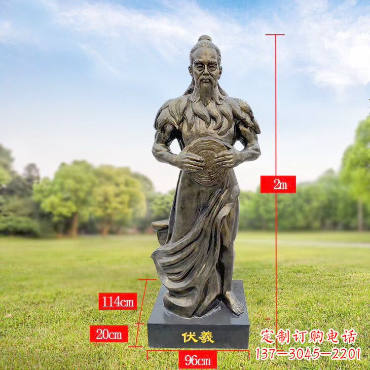 连云港伏羲玻璃钢雕塑传承中华文化的精神家园