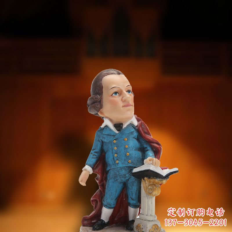 连云港玻璃钢艺术莫扎特雕塑