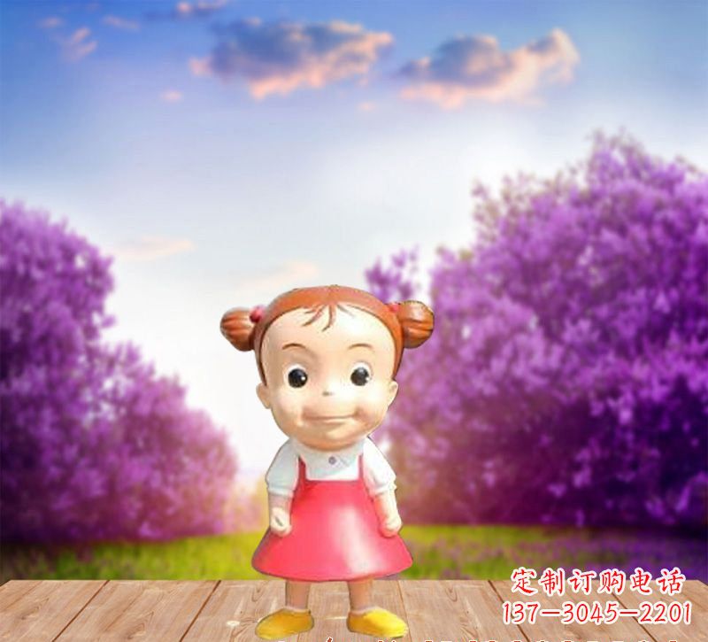 连云港精美玻璃钢卡通小女孩雕塑