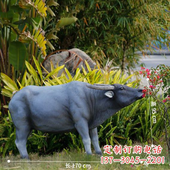 连云港玻璃钢水牛仿真雕塑 (3)