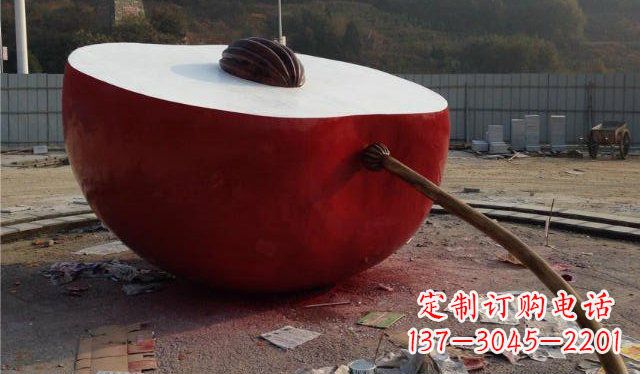 连云港精美不锈钢苹果雕塑