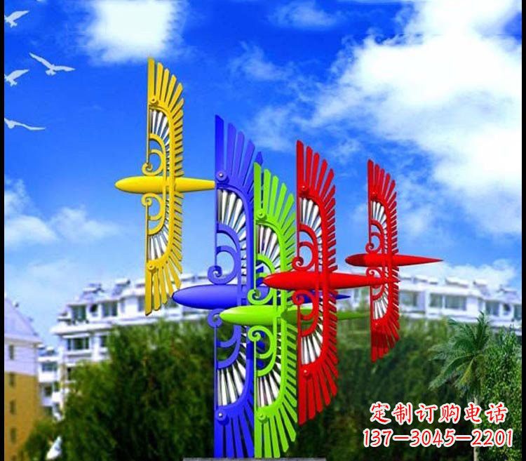 连云港不锈钢彩色抽象老鹰雕塑