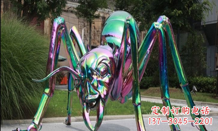 连云港不锈钢彩色蚂蚁雕塑艺术美化公园景观