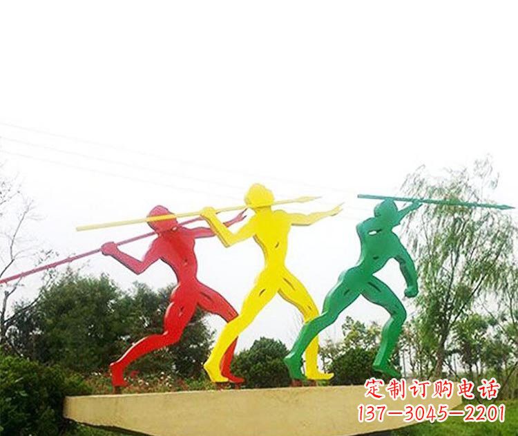 连云港不锈钢彩色标枪雕塑精美而富有意义