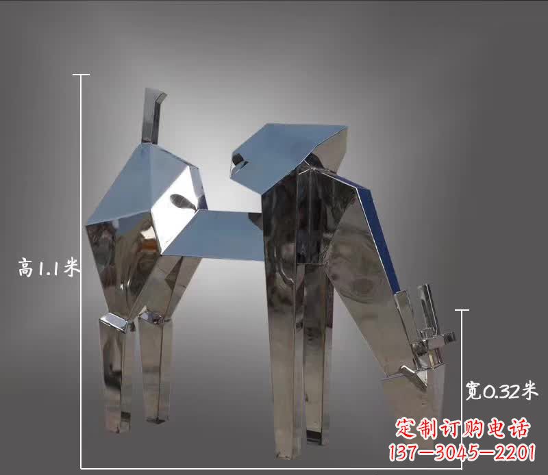 连云港不锈钢动物雕塑——鹿