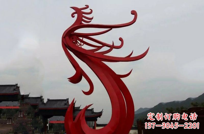 连云港精美不锈钢凤凰雕塑