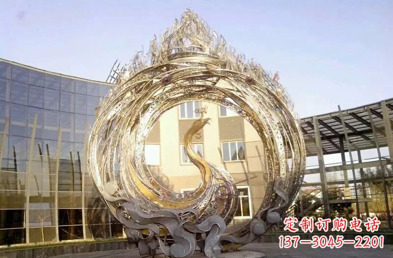 连云港不锈钢凤凰涅槃雕塑