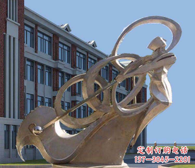 连云港不锈钢制作的高尔夫球人物雕塑