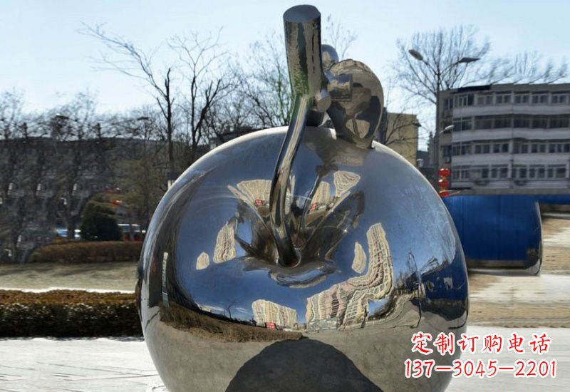 连云港精致的不锈钢苹果雕塑