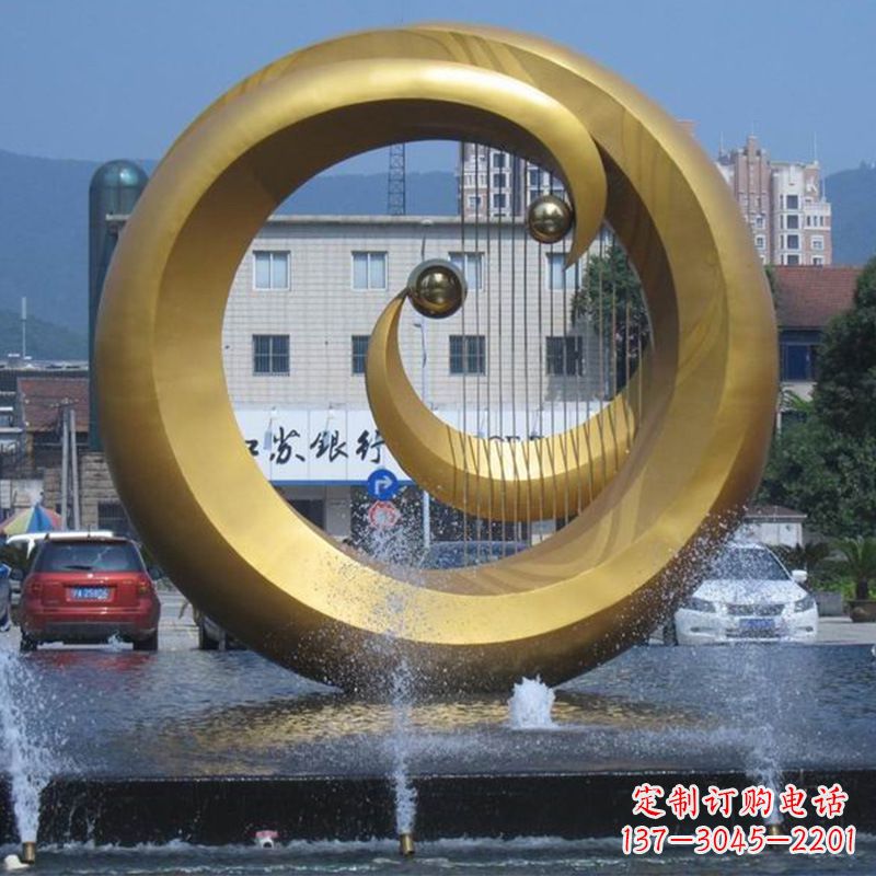 连云港不锈钢喷泉雕塑美丽与宁静