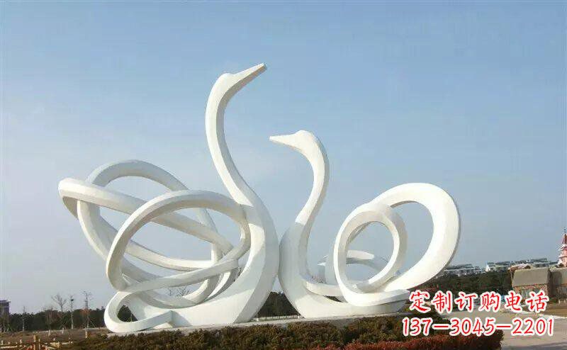 连云港不锈钢制作的天鹅雕塑