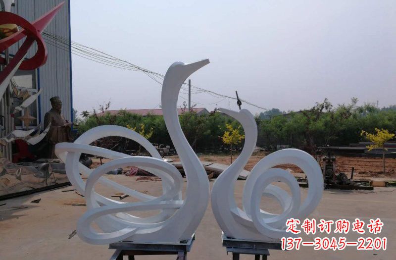 连云港精美不锈钢天鹅雕塑