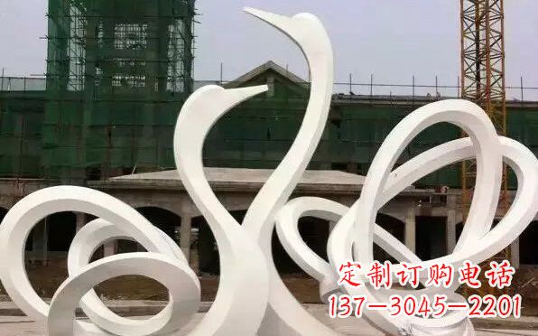 连云港不锈钢天鹅雕塑美丽而优雅