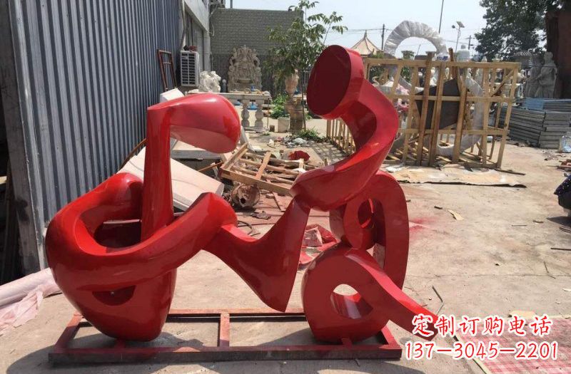 连云港不锈钢音符雕塑传递美丽的音乐