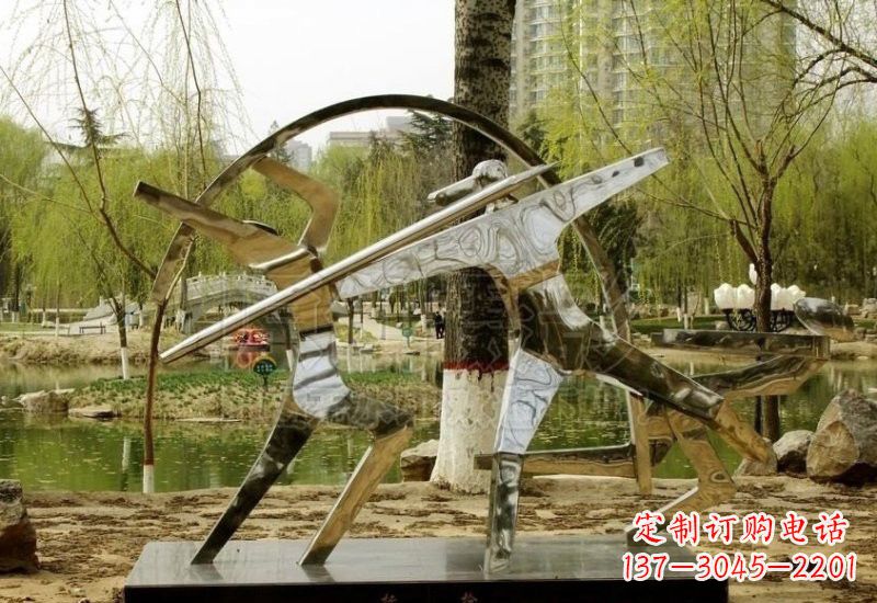 连云港不锈钢运动员雕塑