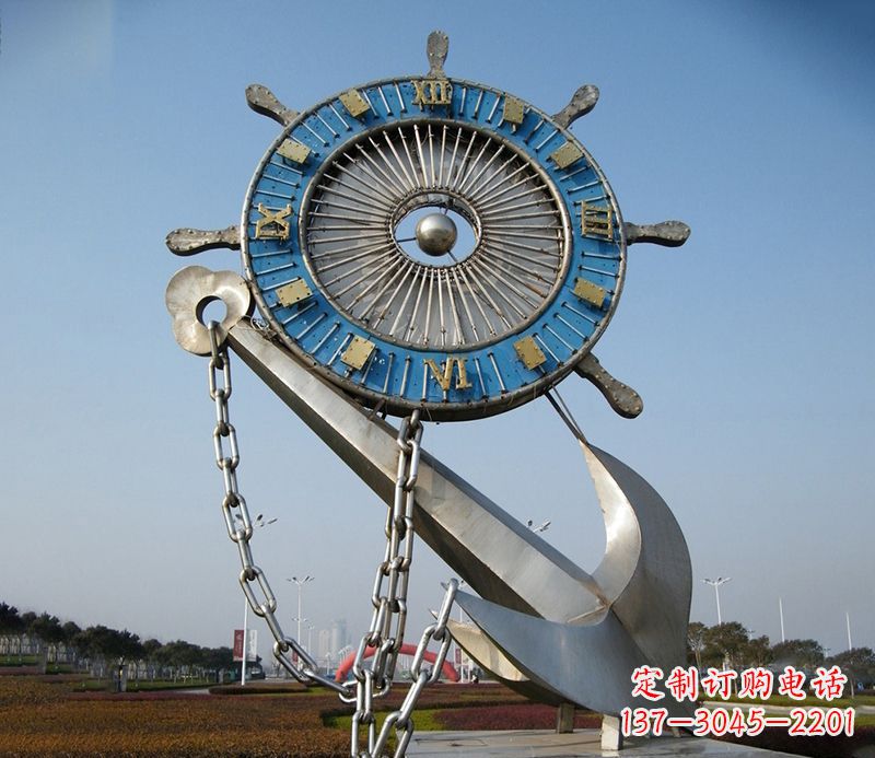连云港不锈钢船舵雕塑展现精湛工艺