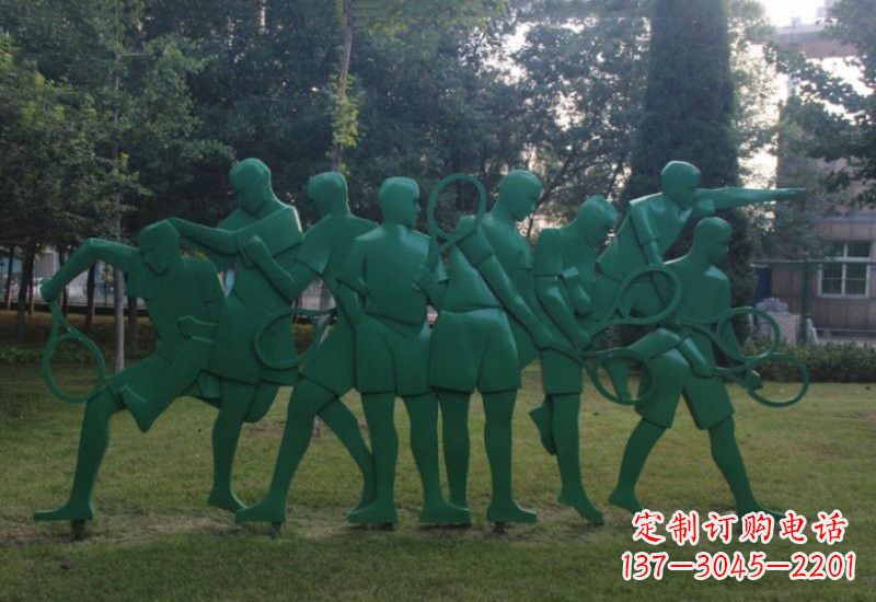 连云港不锈钢羽毛球人物雕塑精美绝伦