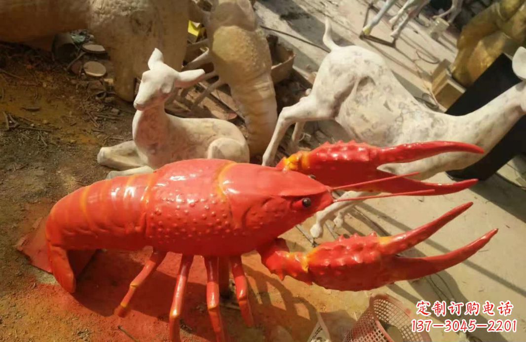 连云港不锈钢大龙虾雕塑1