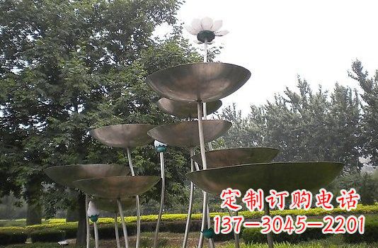 连云港不锈钢大型荷叶雕塑