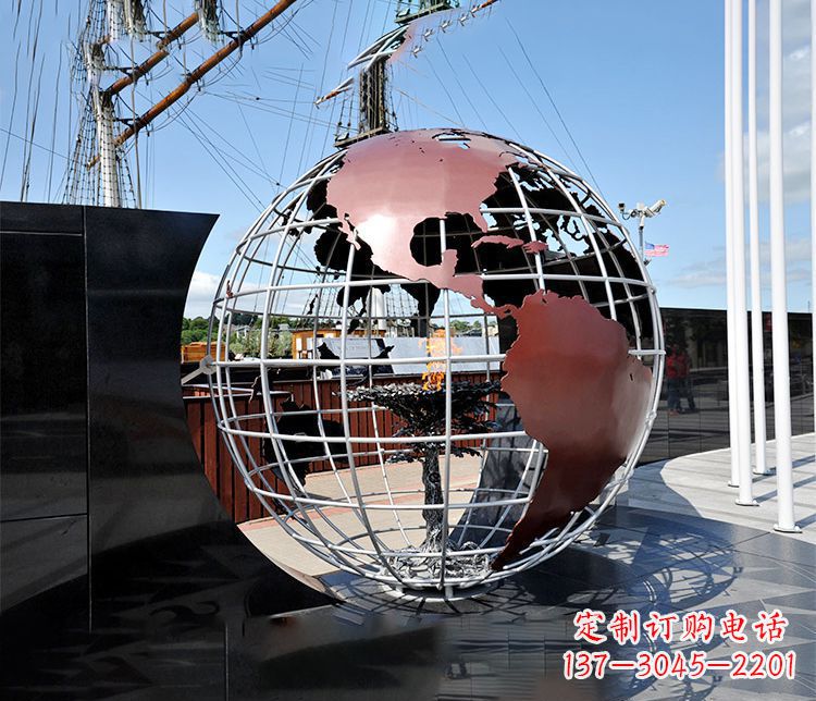 连云港不锈钢大型地球仪雕塑精美纳米艺术
