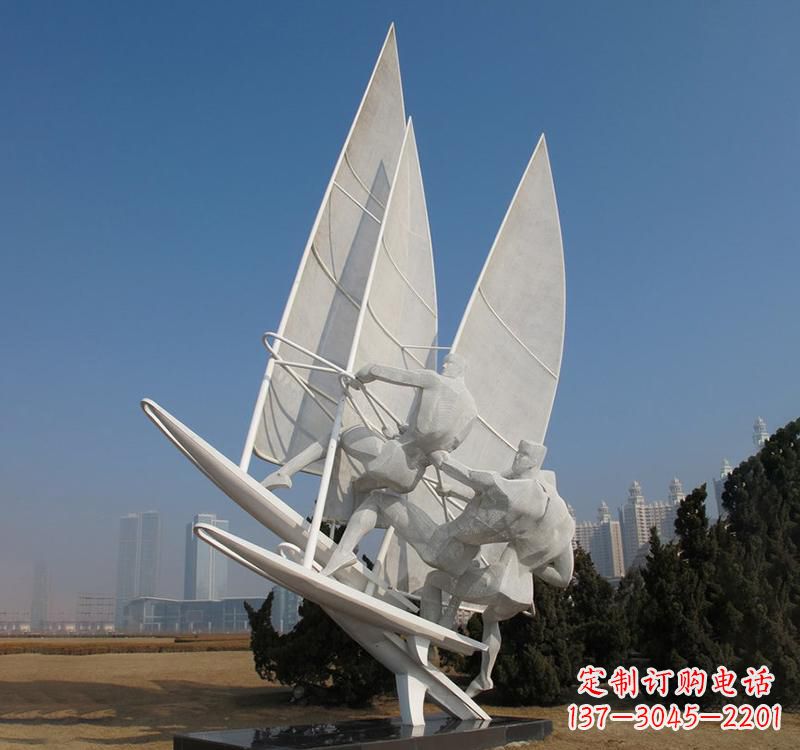 连云港不锈钢大型帆船雕塑海洋精神的象征