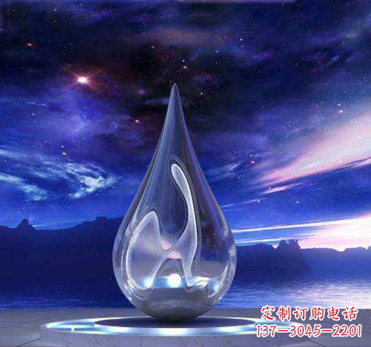 连云港不锈钢大型水滴雕塑极致的审美艺术