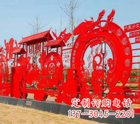 连云港不锈钢党旗雕塑——缅怀先烈、继续前进