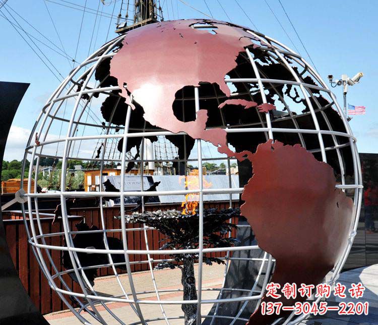 连云港不锈钢地球仪雕塑精美的艺术品