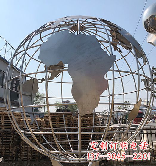 连云港不锈钢地球仪景观雕塑1