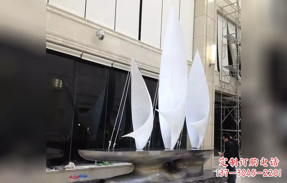 连云港不锈钢帆船海洋迷人的雕塑