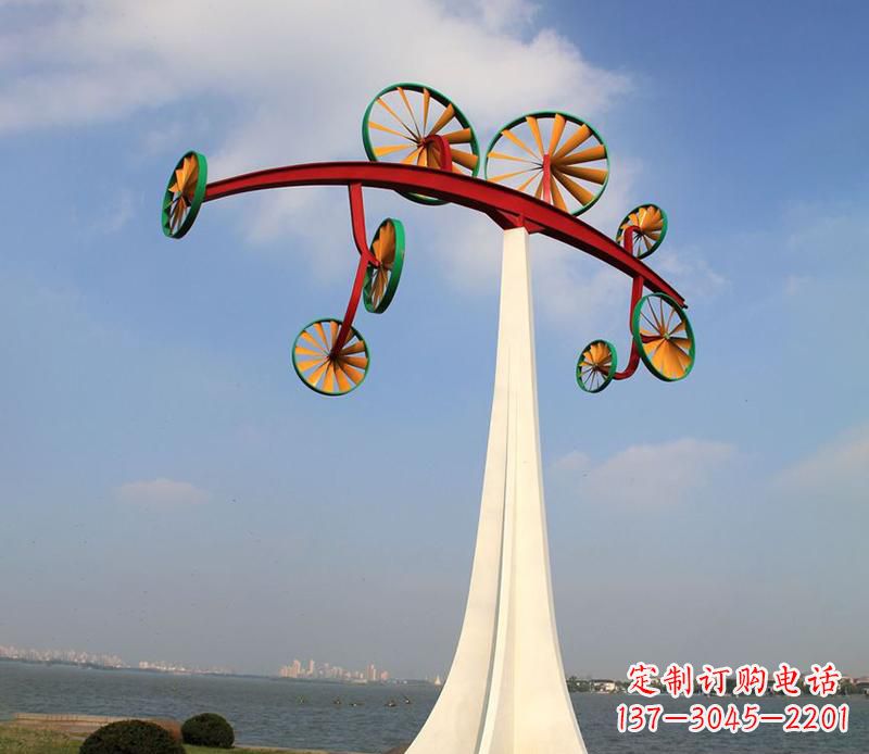 连云港不锈钢风车雕塑艺术美学的完美结合