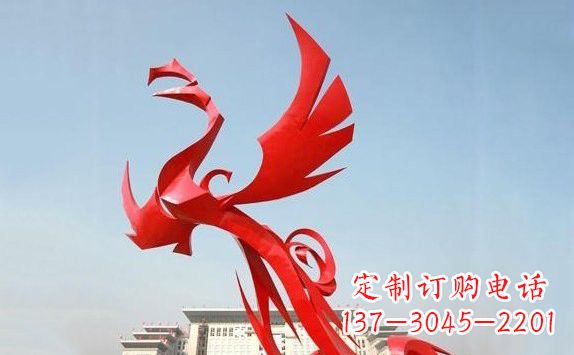 连云港不锈钢凤凰展翅雕塑