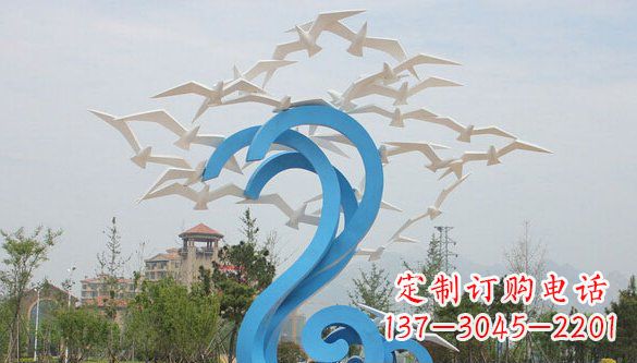 连云港鸽子雕塑不锈钢的象征