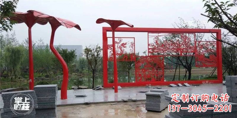 连云港不锈钢剪纸龙凤雕塑精美雕刻传承古老文化
