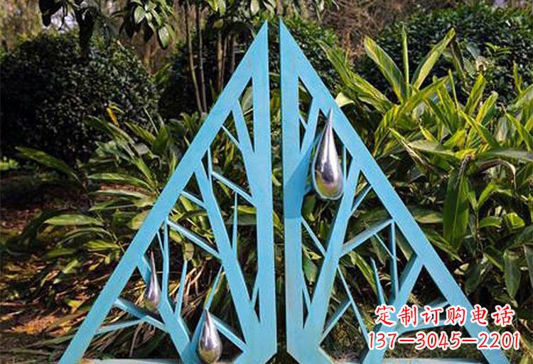 连云港不锈钢树枝雕塑——点缀不锈钢公园美景