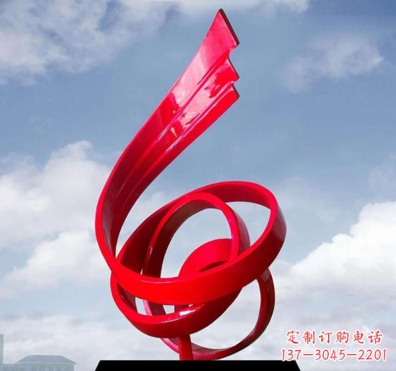 连云港美丽的飘带雕塑——城市的精灵