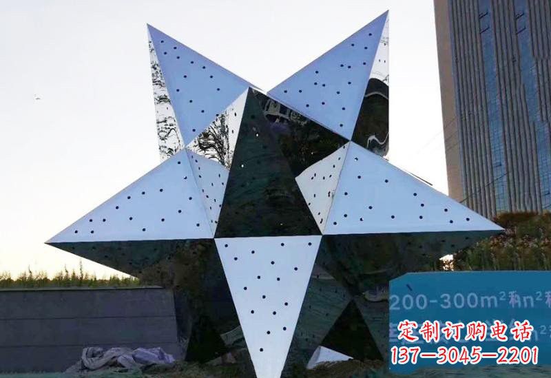 连云港不锈钢五角星雕塑精致的艺术品