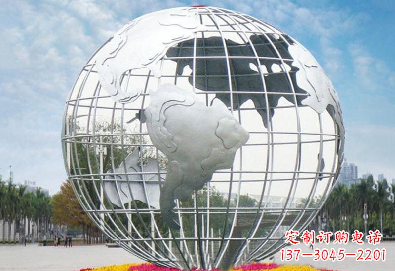 连云港不锈钢广场大型地球雕塑