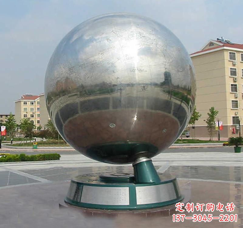 连云港不锈钢地球雕塑现代艺术的精美结合