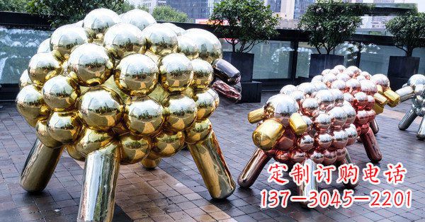 连云港不锈钢动物雕塑肖恩的小羊