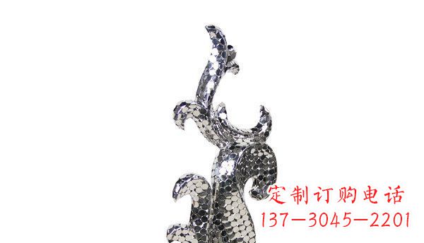 连云港不锈钢海豚抽象雕塑精致的海洋之美