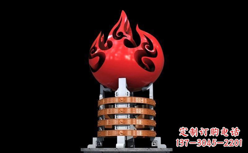 连云港不锈钢火炬雕塑传承奋进精神
